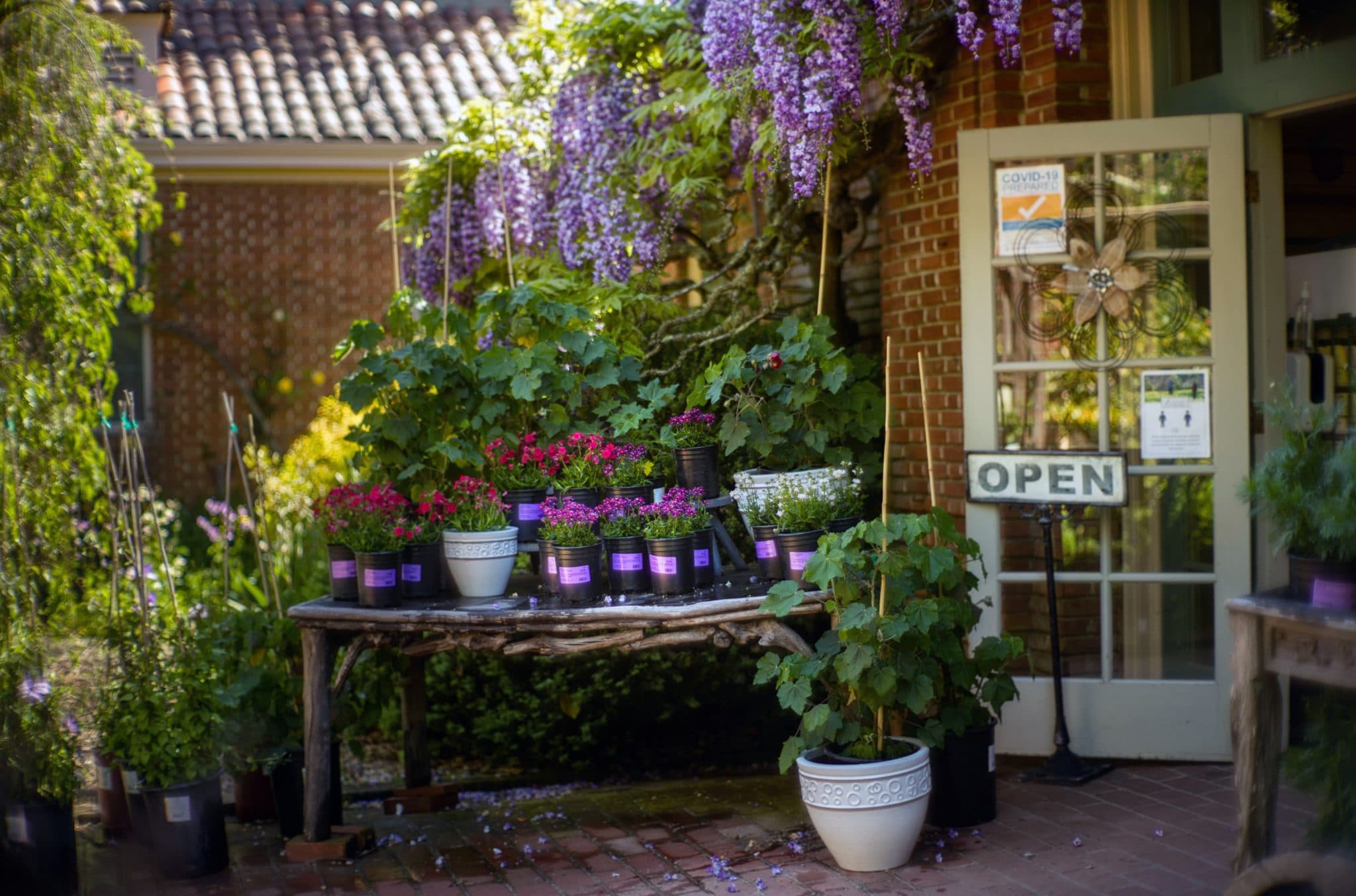 Clock Tower Gift Shop Flower Display