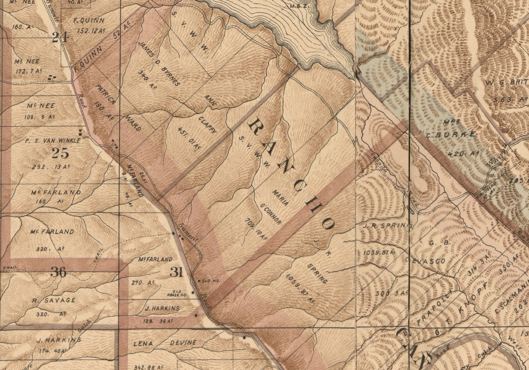 Cultural Landscape Report

Portion of the OConnor Ranch in the 1894 Official Map of the County of San Mateo, California