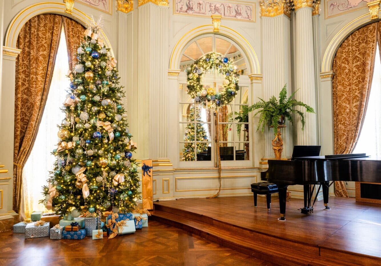 Unwind in the Festive Ballroom Lounge