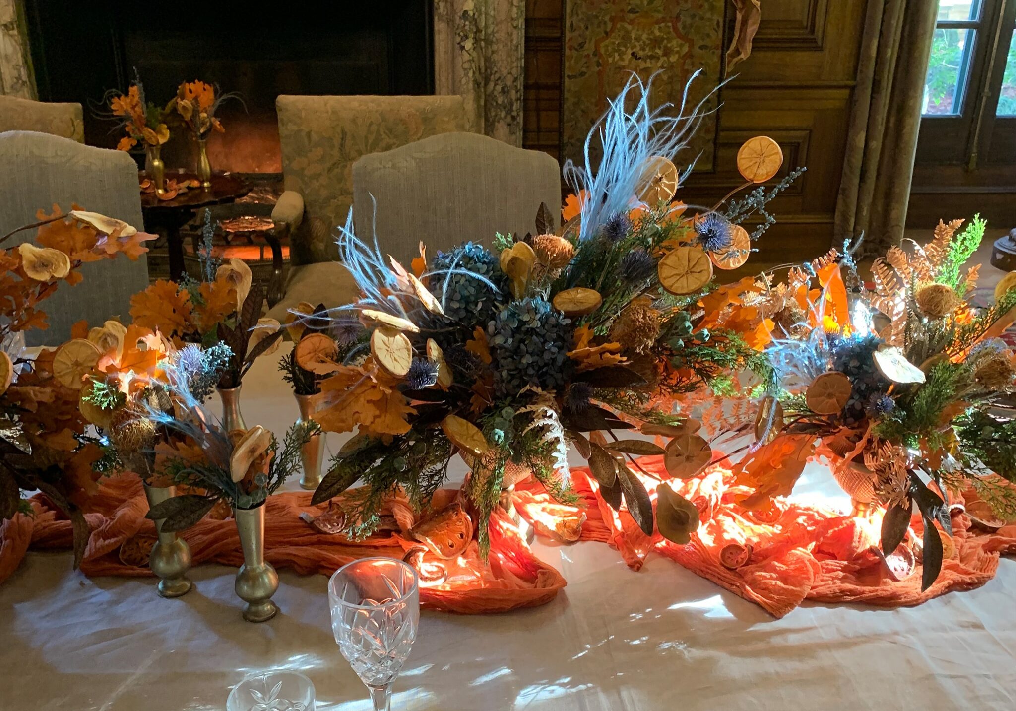 Holidays at Filoli 2023 included a presentation of tablescapes in the Ballroom decorated by Community Partners to represent cultural winter holiday observances. Presented by Fariba Nejhat and the IAM Foundation, this display celebrates the Persian Festival of Mehregan.